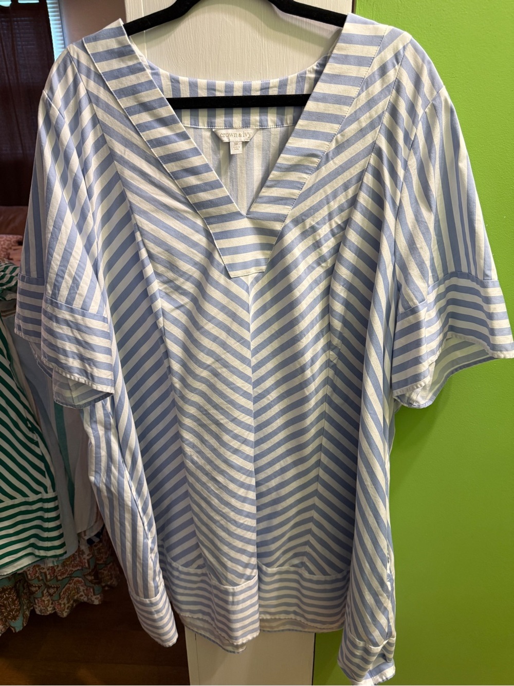 Crown & Ivy Blue and White Striped wWomen’s Dress